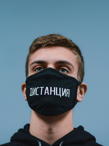 Повязка на лицо трикотажная BEZET Дистанция