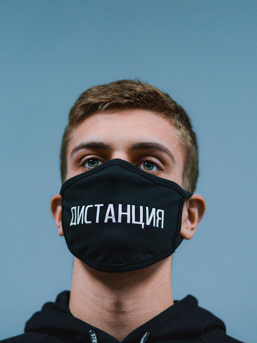 Повязка на лицо трикотажная BEZET Дистанция