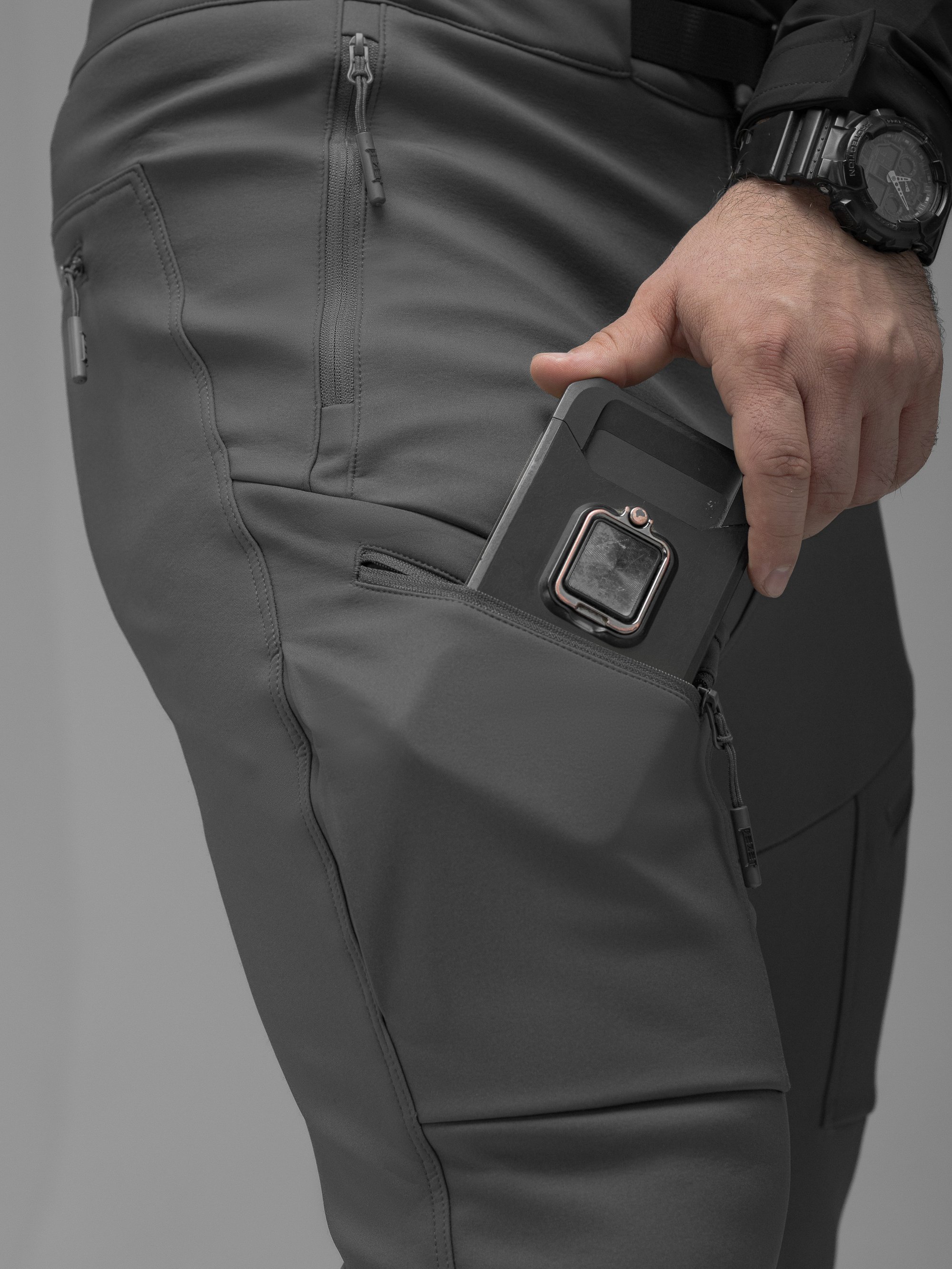 Брюки карго тактичні Softshell BEZET Techwear сірий - Фото 16