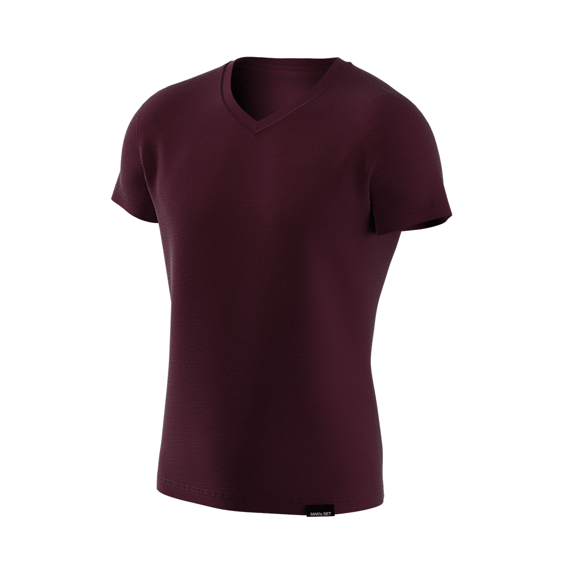 Футболка Basic V-neck, марсала MansSet