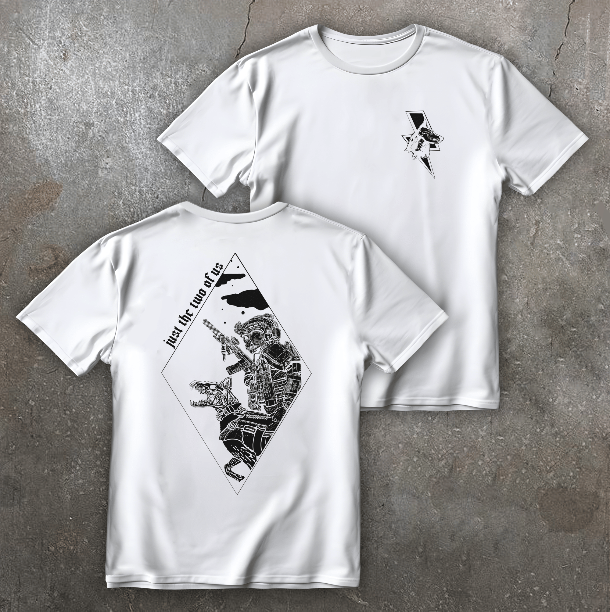 Футболка з принтом Dog US біла We feel