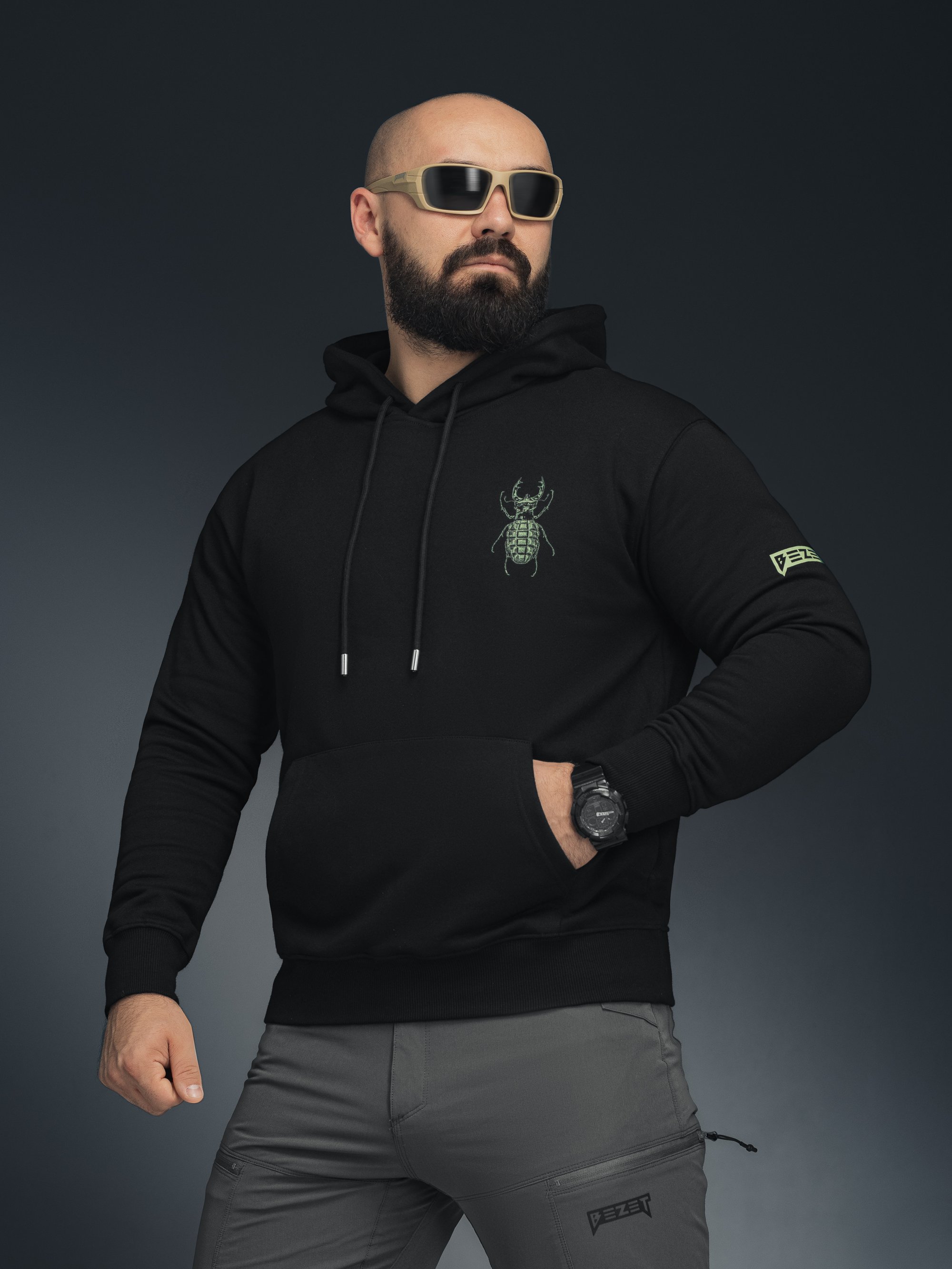 Худі BEZET Scarab Ops чорний - Фото 4