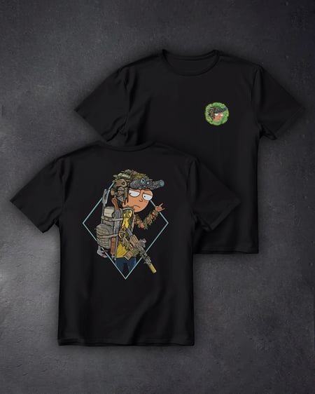 Футболка з принтом Tactical Morty чорна We feel