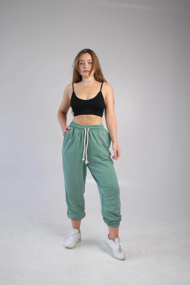 Спортивні штани жіночі оверсайз ментол Hi mate