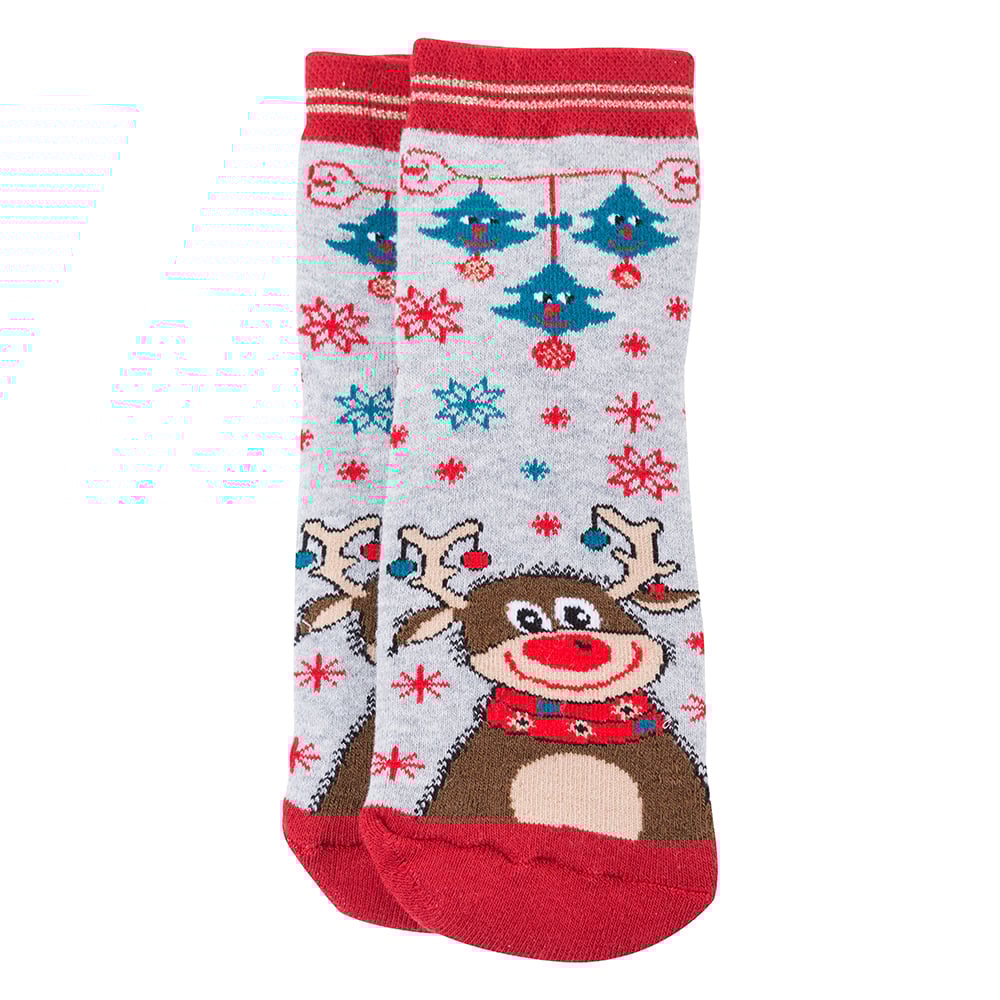 Шкарпетки жіночі новорічні, сірий MansSet