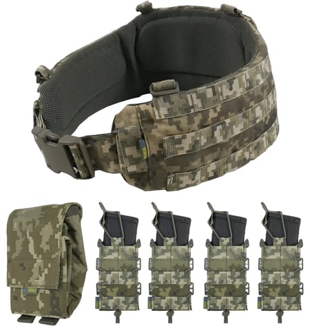 Набор Пояс РПС пиксель Kiborg R-1 GEN.2 (M) + подсумки KIBORG