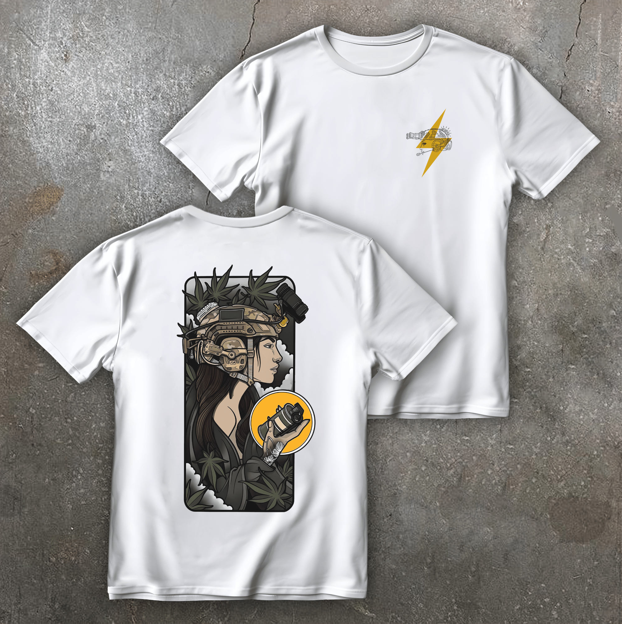 Футболка з принтом Grenade 420 біла We feel