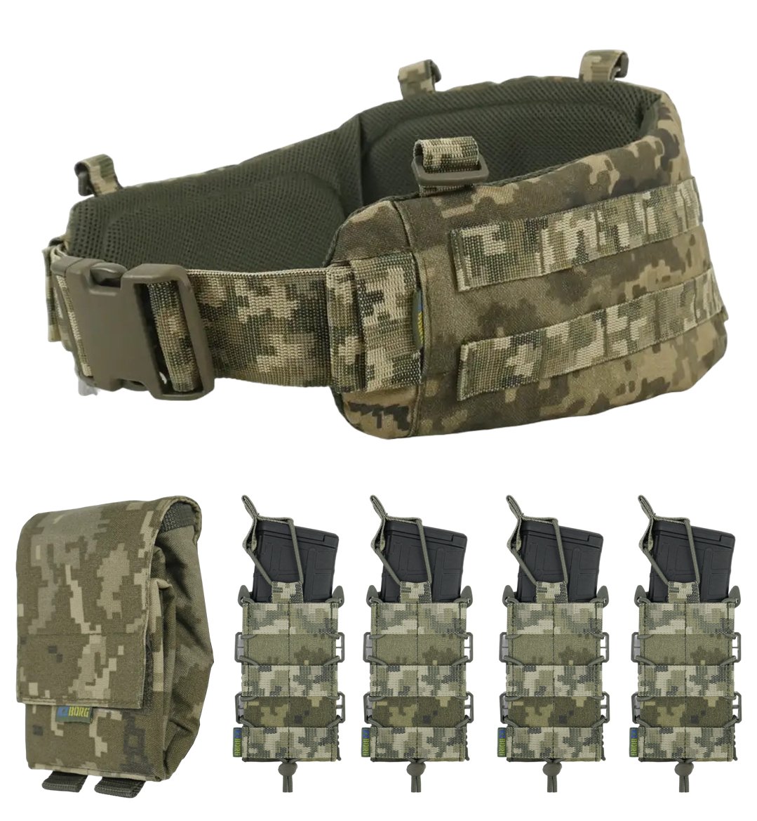 Набір Пояс РПС піксель Kiborg R-1 GEN.2 (S) + підсумки KIBORG