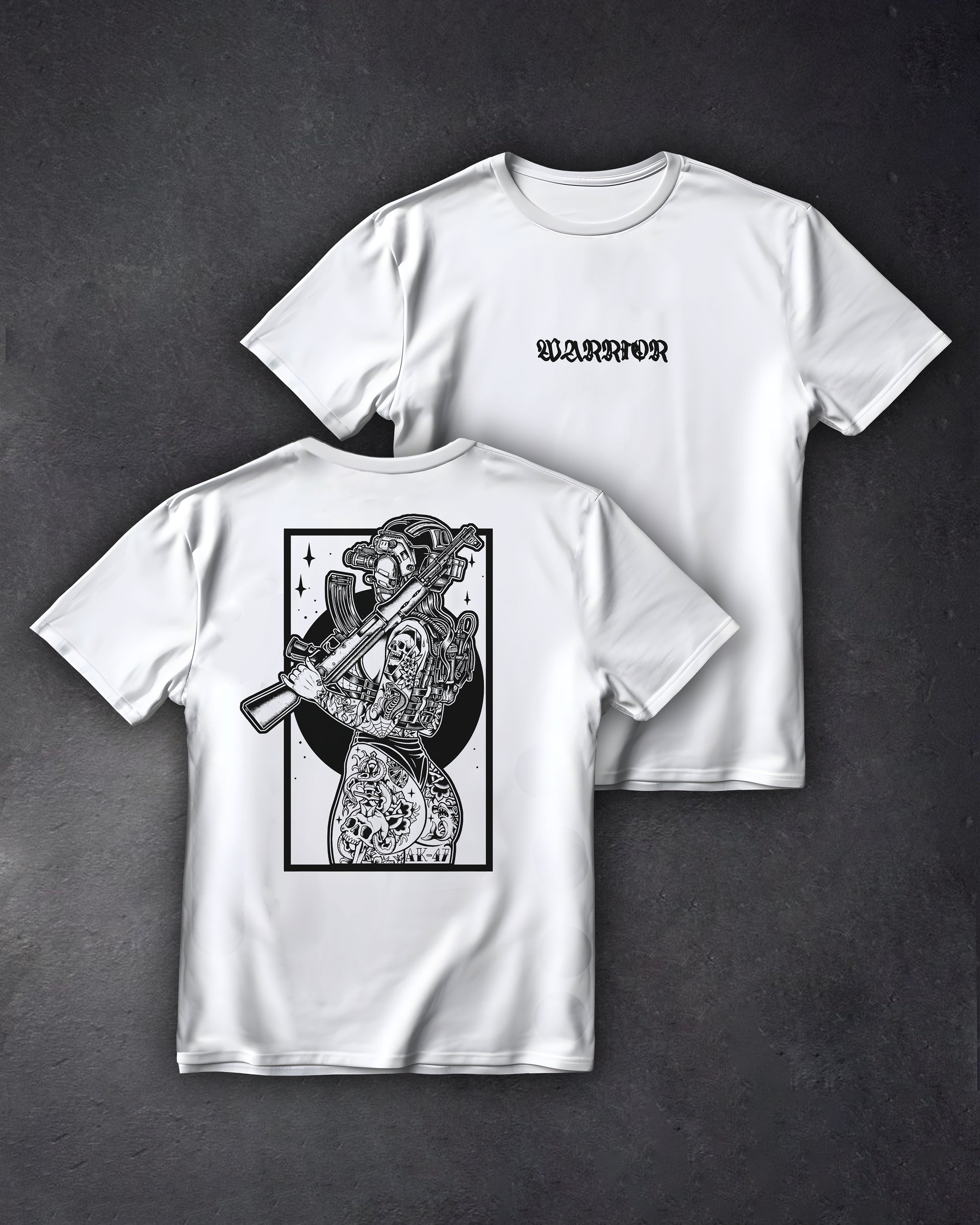 Футболка з принтом AK Girl біла We feel