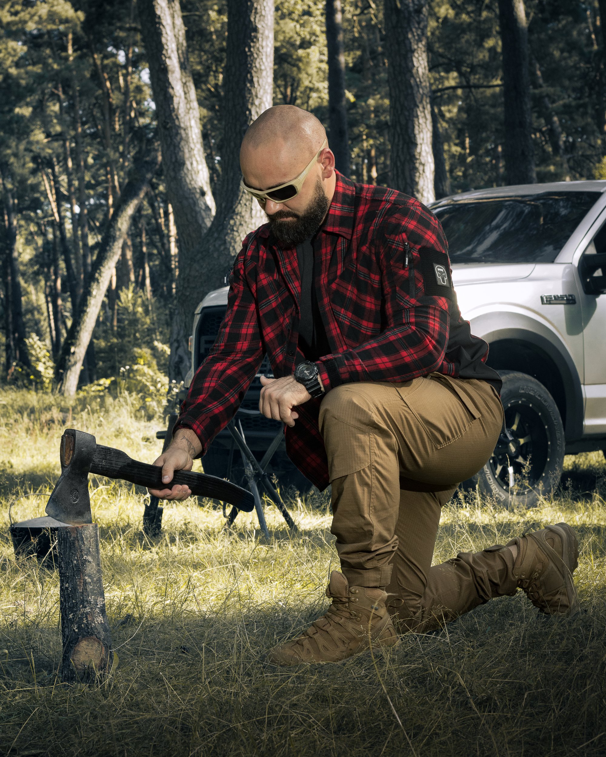 Сорочка фланелева BEZET Defender чорний/червоний - Фото 26