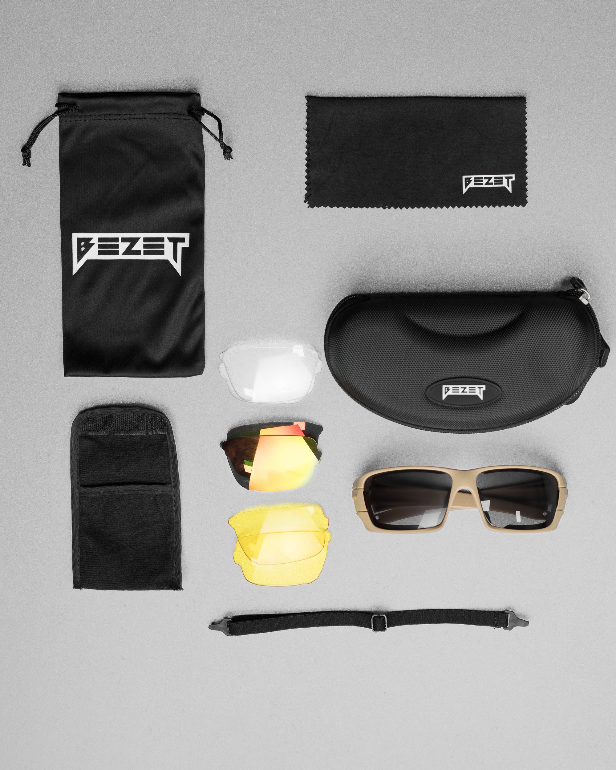 Окуляри тактичні BEZET Shadow пісочний - Фото 1