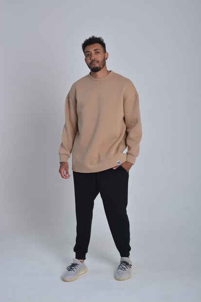 Свитшот Oversize тёплый бежевый Hi Mate
