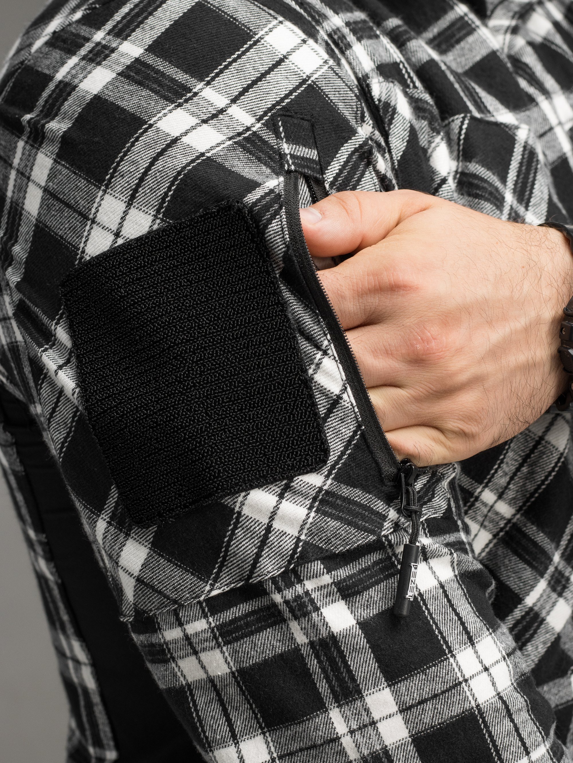 Сорочка фланелева BEZET Defender чорний/білий - Фото 15