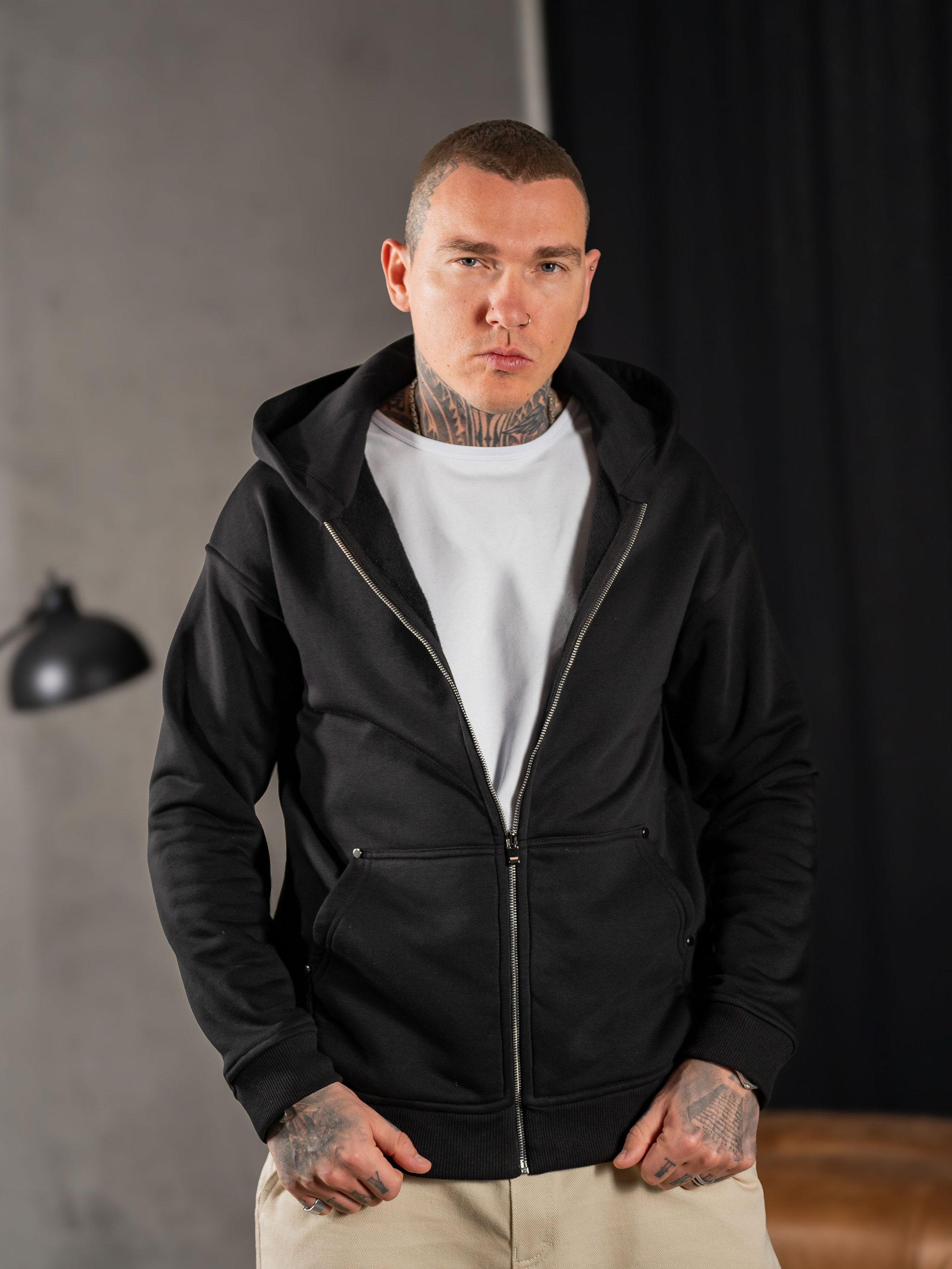 Кофта на блискавці Teamv Fleece Zip Чорна