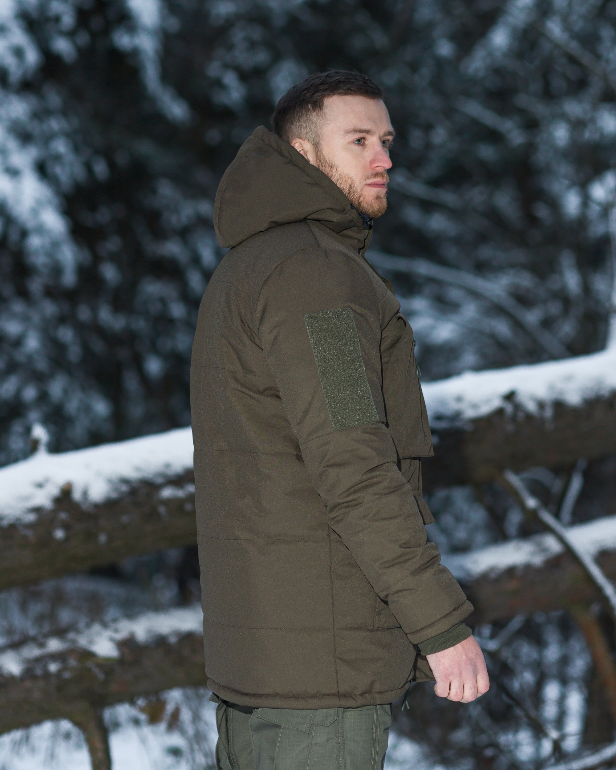 Комплект тактичний (Куртка парка зимова BEZET Ісландія хакі-Кофта флісова BEZET хакі-Штани карго теплі BEZET Alpha хакі) - Фото 7