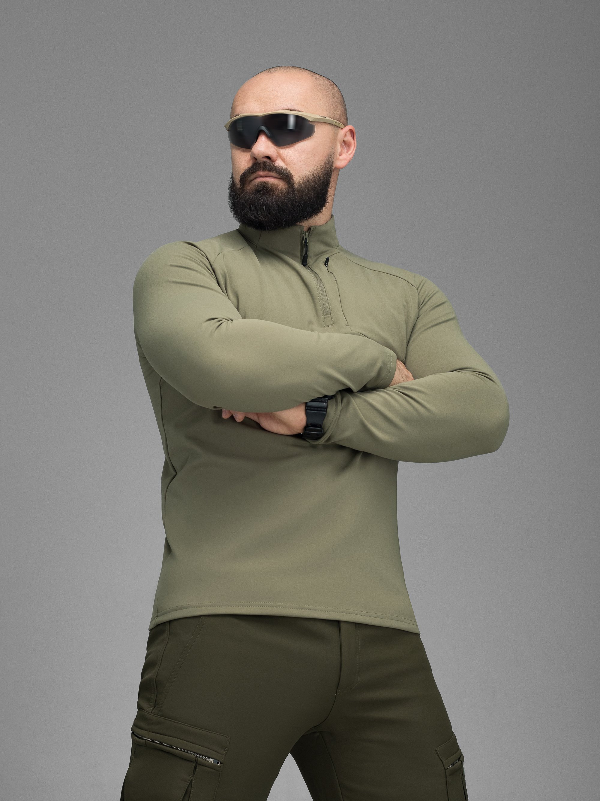 Кофта BEZET Active хакі - Фото 5