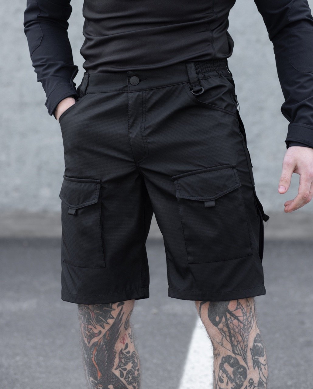 Шорти карго тактичні BEZET Мачете чорні - Фото 3