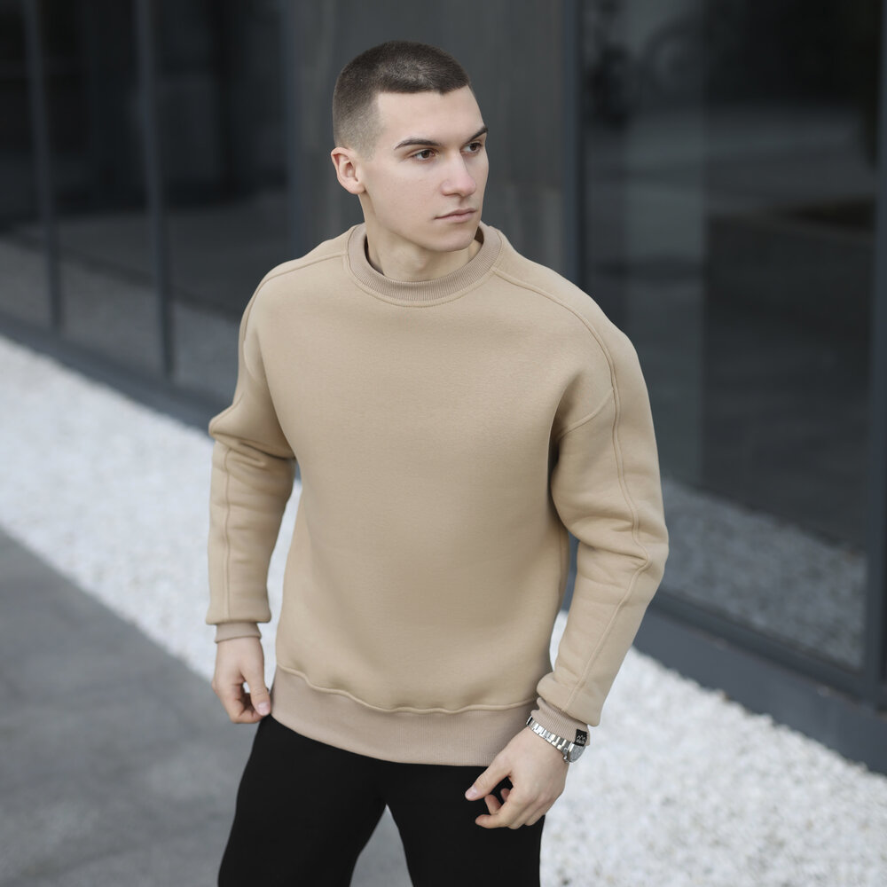 Оверсайз світшот бежевий Pobedov Hubble