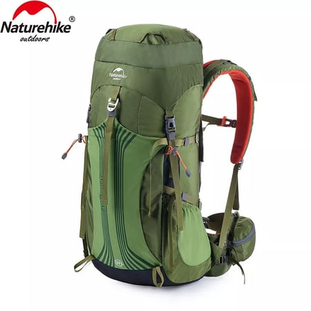 Рюкзак туристичний Naturehike, 55 л, зелений EquipLine