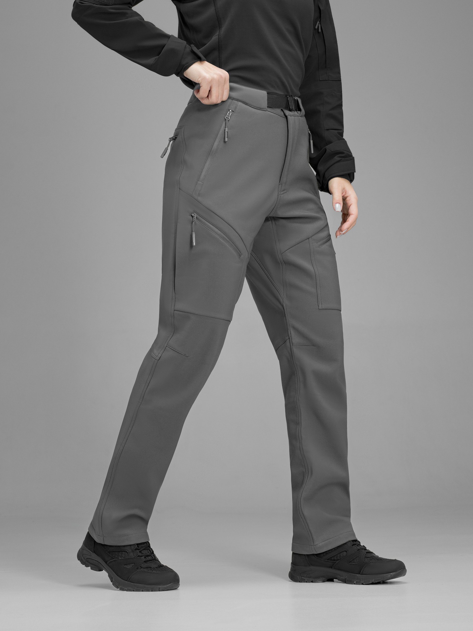 Брюки карго тактичні жіночі Softshell BEZET Techwear сірий - Фото 7