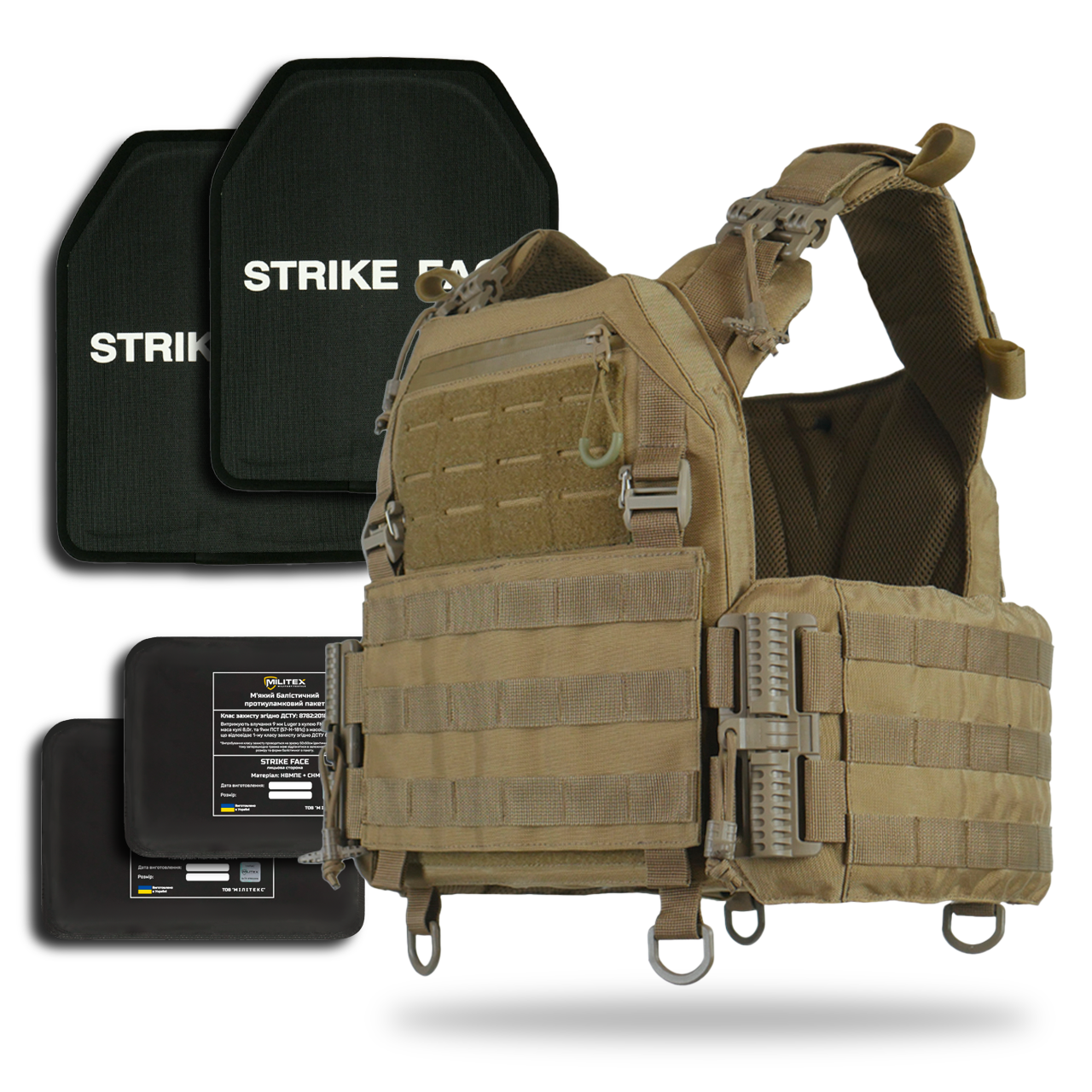 Плитоноска Kiborg Gen.2 Койот з бронеплитами та балістичним захистом KIBORG