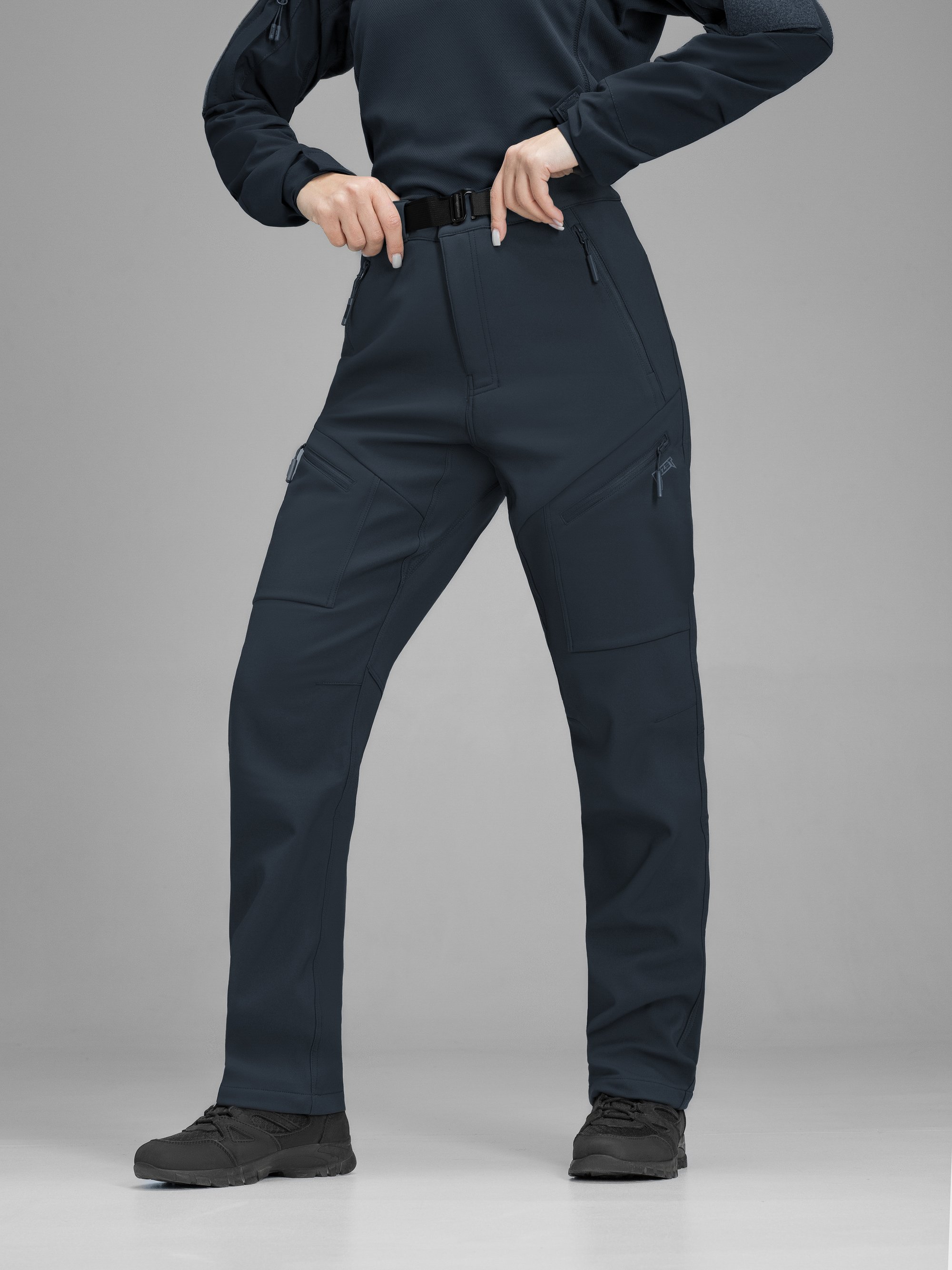 Брюки карго тактичні жіночі Softshell BEZET Techwear синій - Фото 1