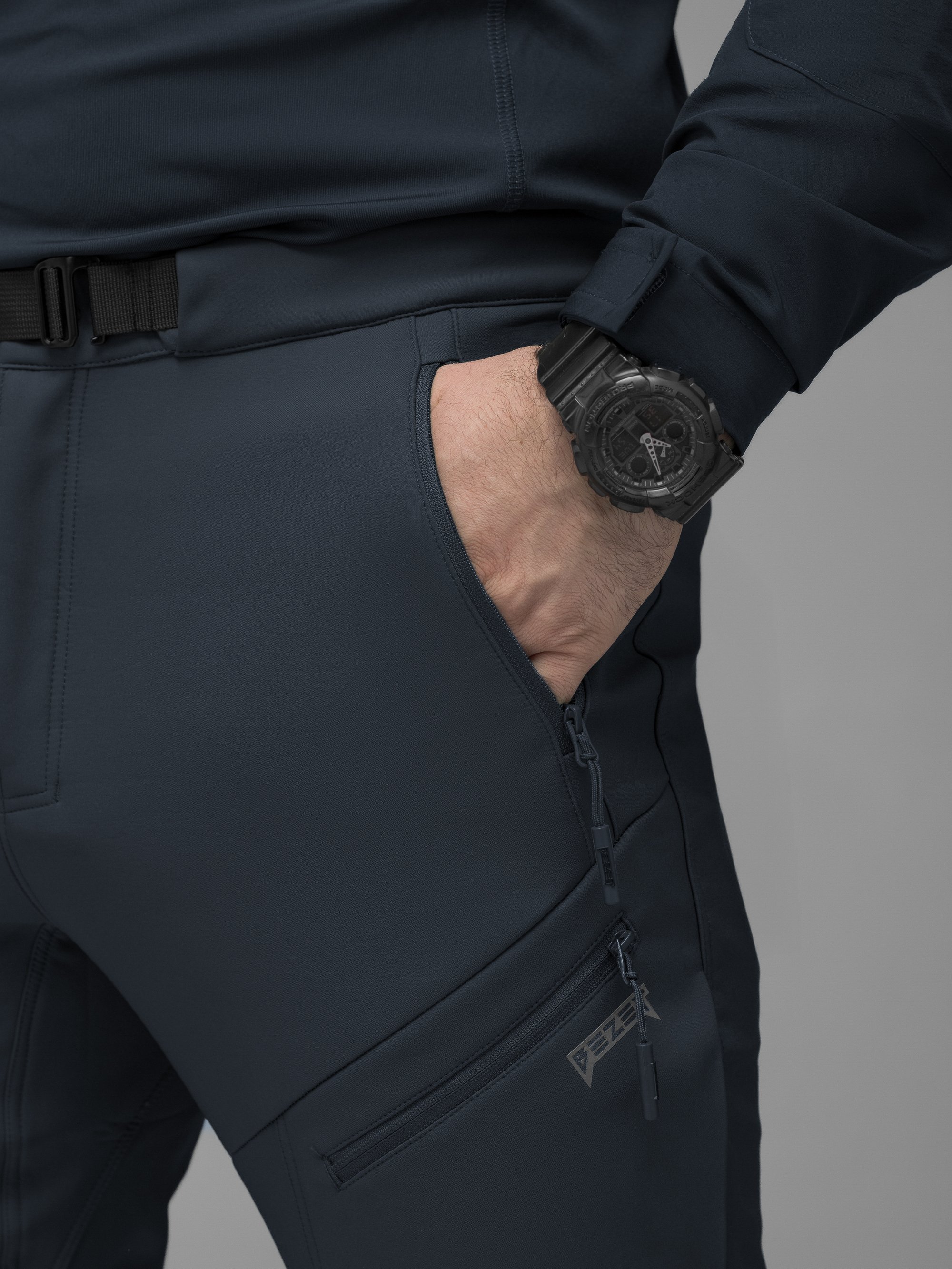 Штани карго тактичні Softshell BEZET Techwear синій - Фото 17