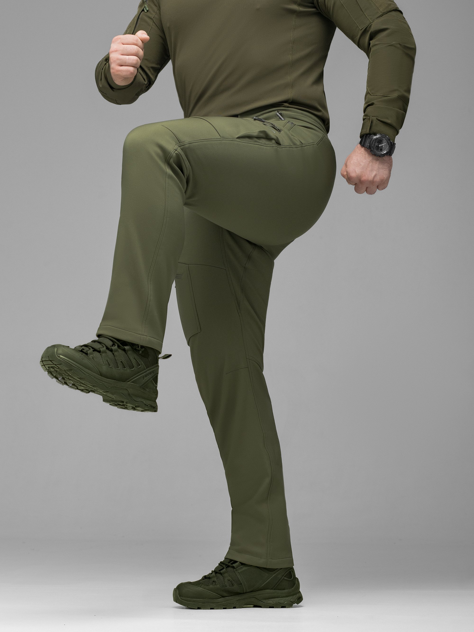 Штани карго тактичні Softshell BEZET Techwear хакі - Фото 7