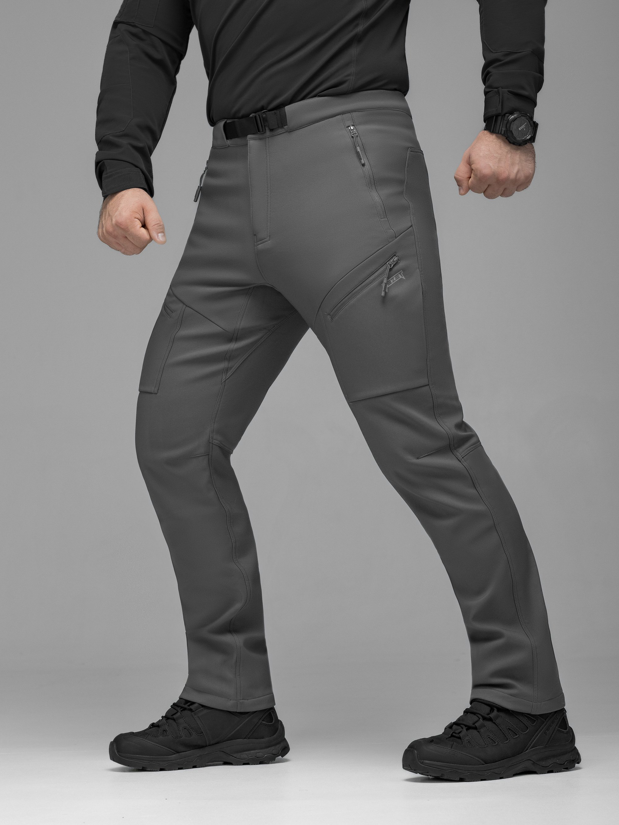 Брюки карго тактичні Softshell BEZET Techwear сірий - Фото 5