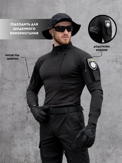 Сорочка тактична чоловіча BEZET Combat чорний - Фото 16