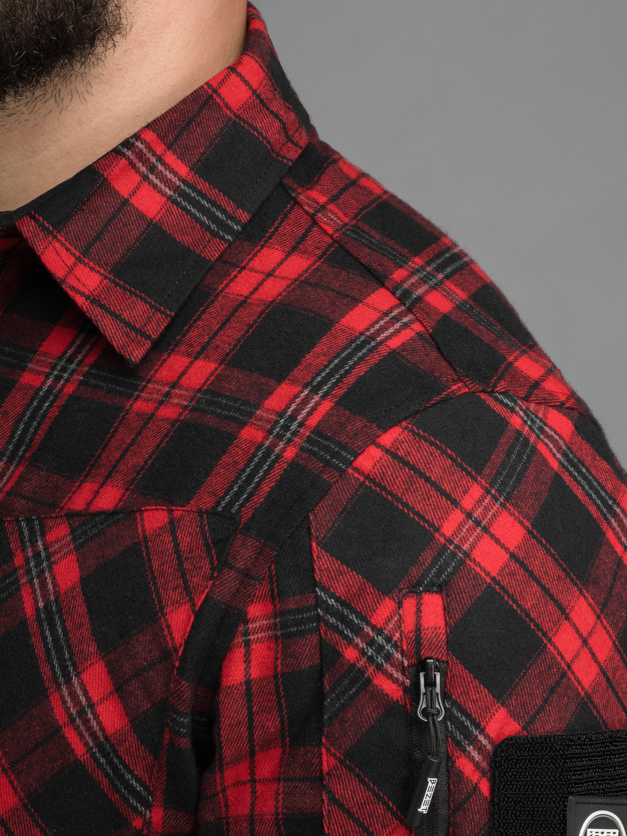 Сорочка фланелева BEZET Defender чорний/червоний - Фото 18