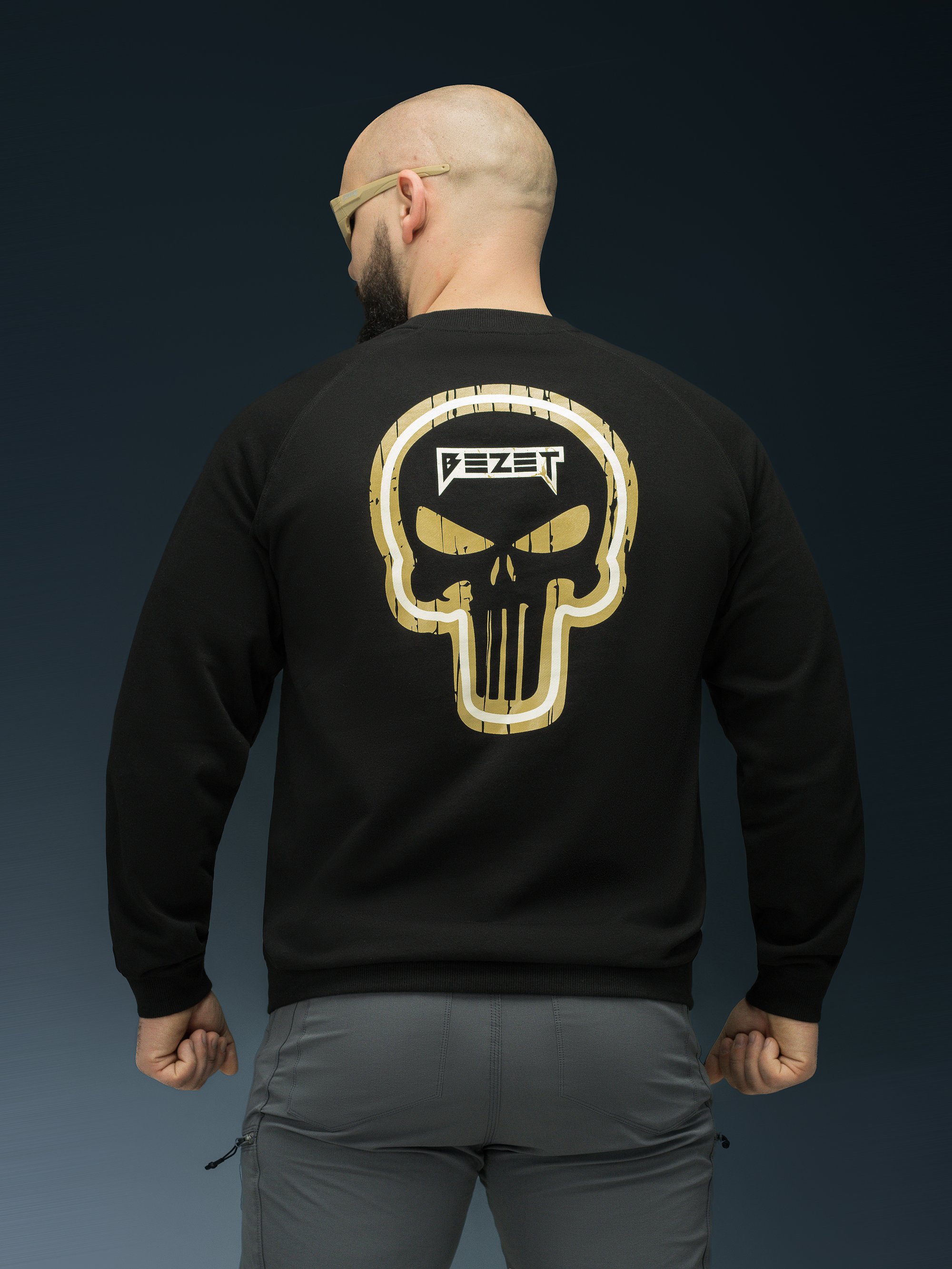 Кофта світшот BEZET Skull Unit чорний - Фото 2