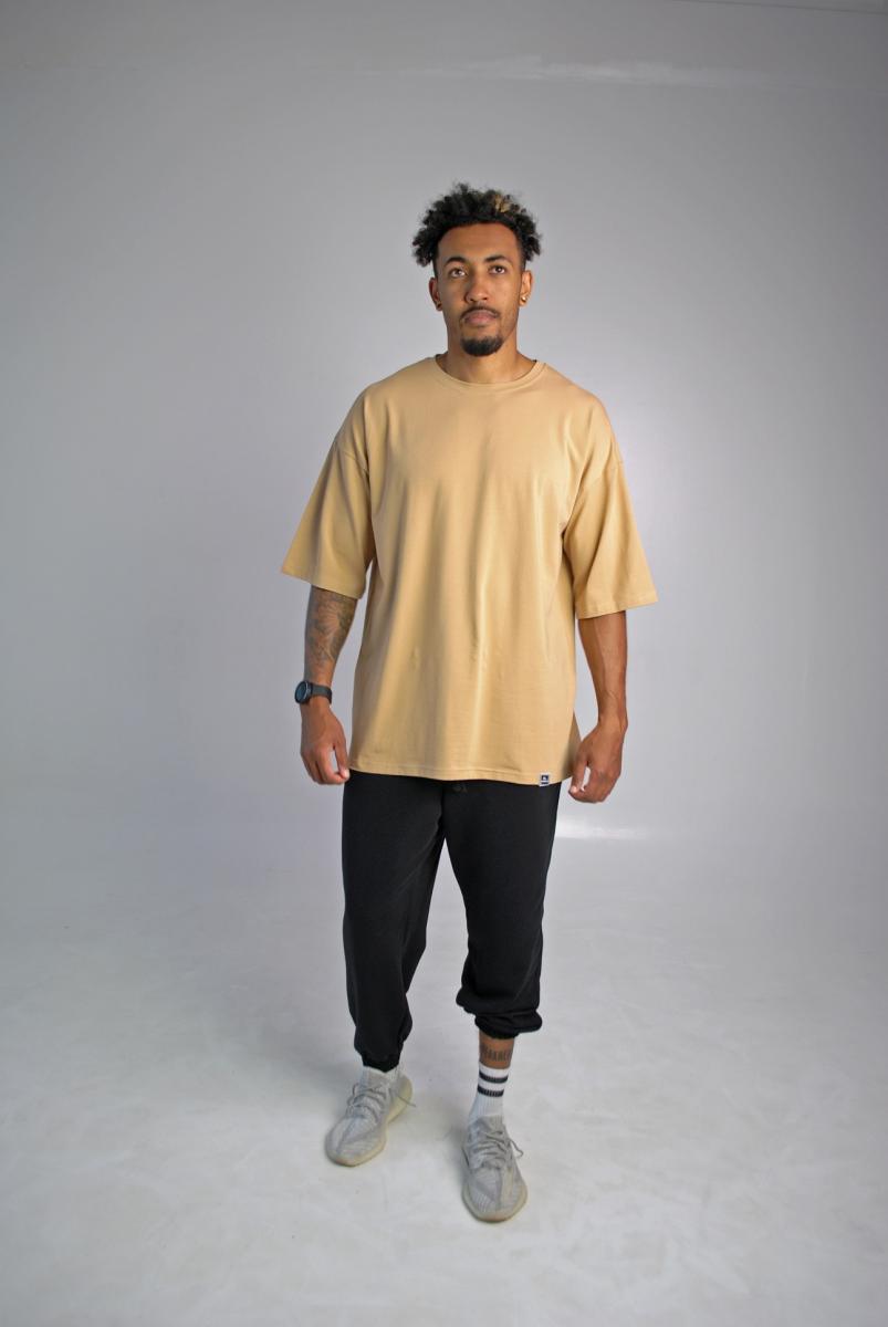 Футболка Oversize бежевая Hi Mate