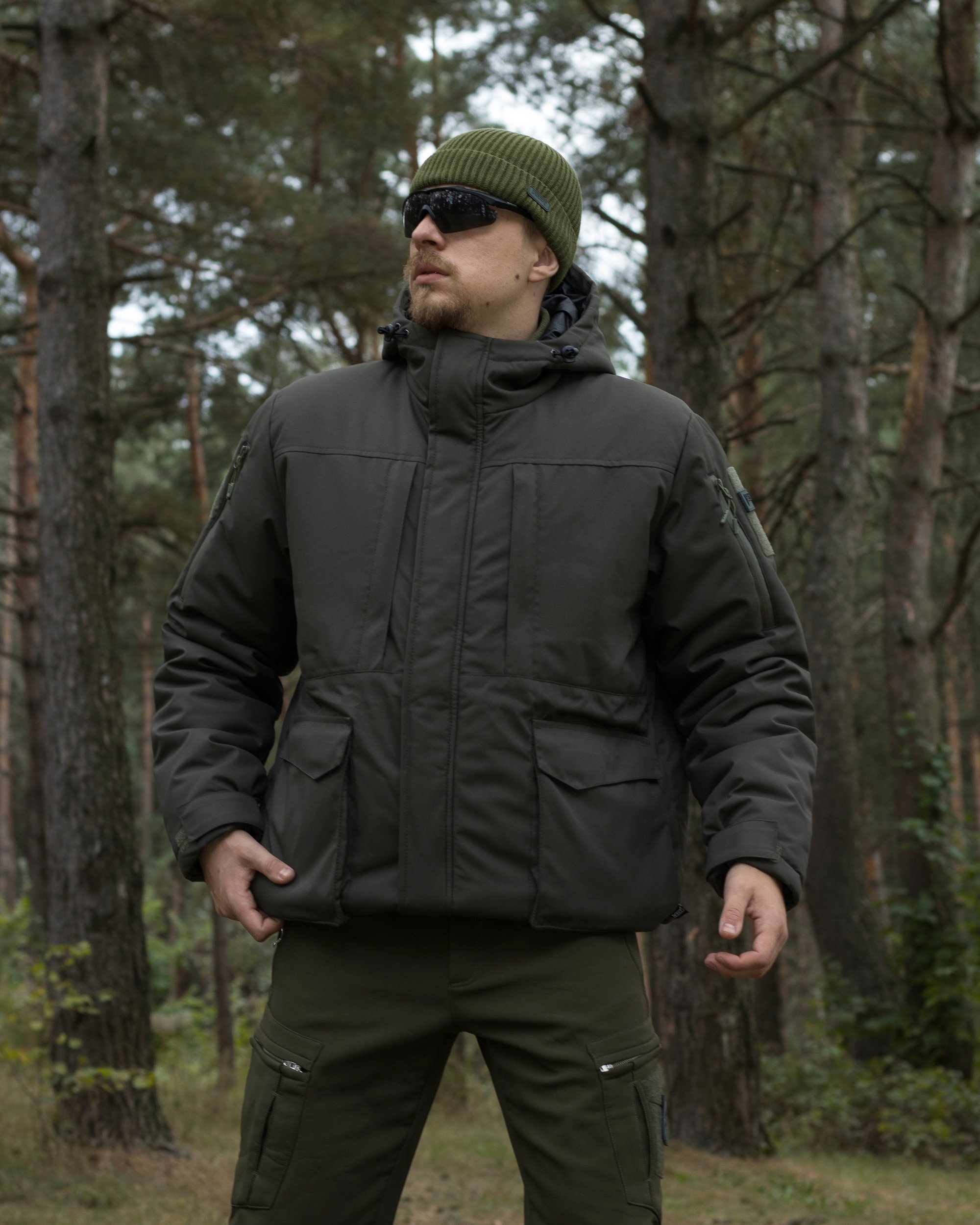 Куртка тактична зимова BEZET SnowPatrol хакі - Фото 7