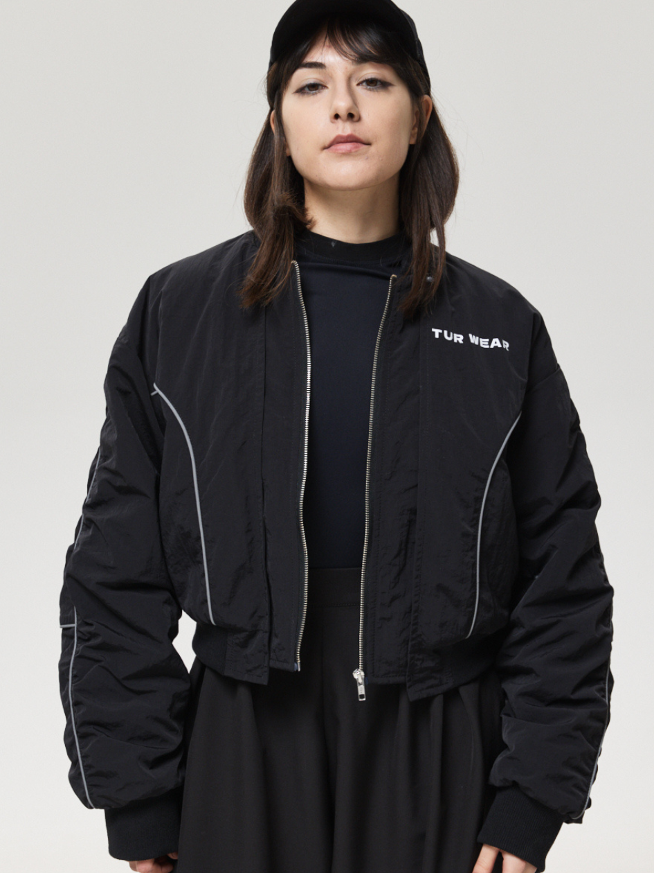 Куртка-бомбер з рефлективними кантами "Астра", чорний TURWEAR