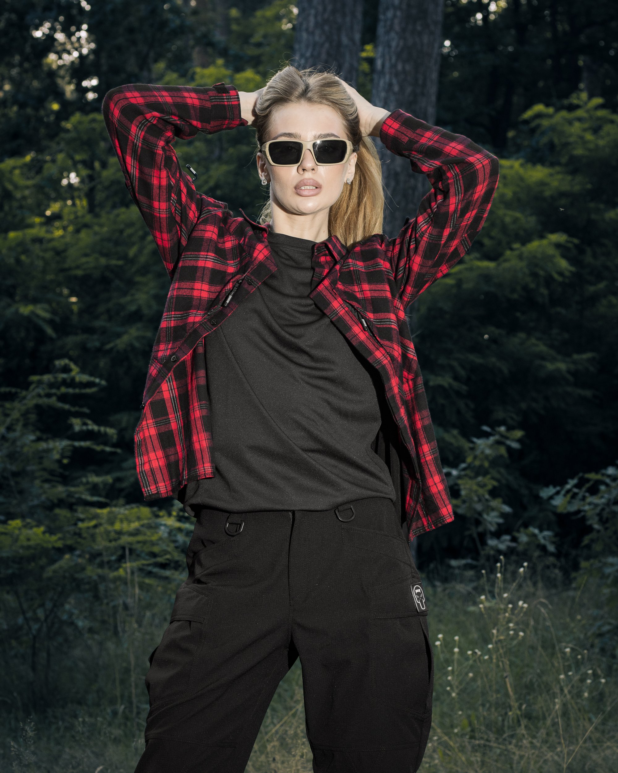 Сорочка фланелева жіноча BEZET Defender чорний/червоний - Фото 35