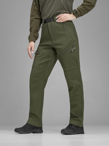 Штани карго тактичні жіночі Softshell BEZET Techwear хакі