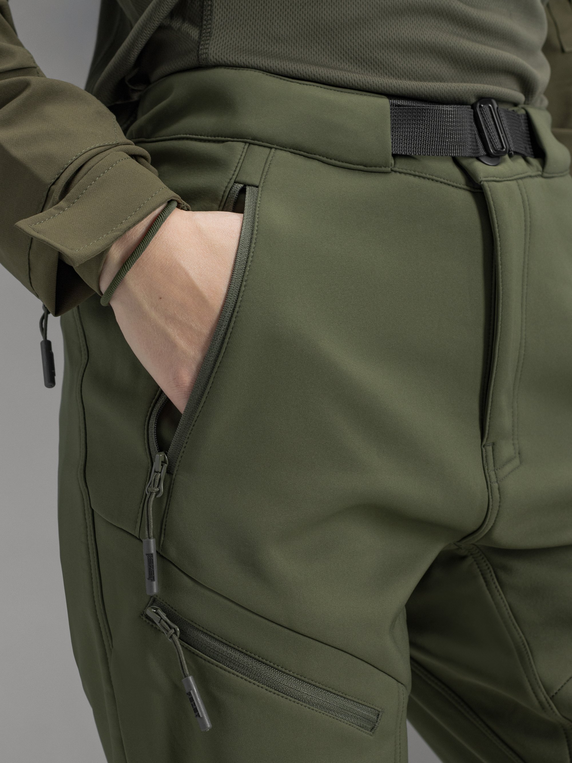 Штани карго тактичні жіночі Softshell BEZET Techwear хакі - Фото 24