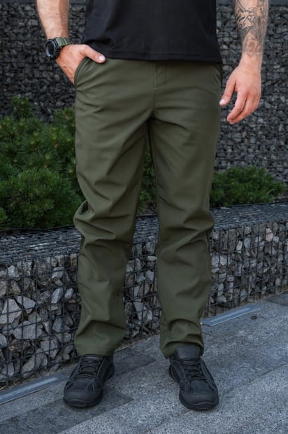 Штани утеплені Softshell Comfort Long Оливкові Uniformx