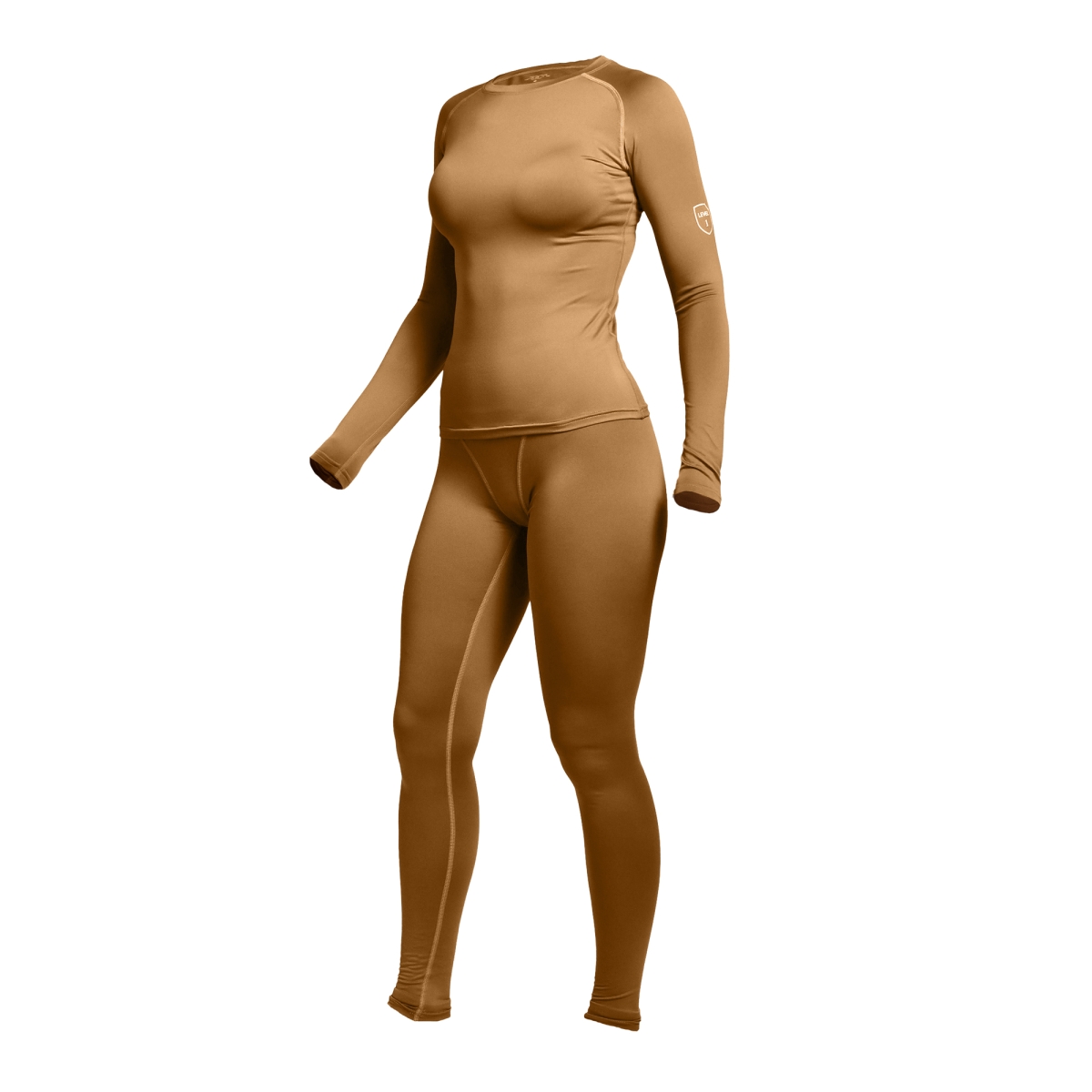 Комплект женского термобелья IceFox level 1, из ткани Thermo line. Койот