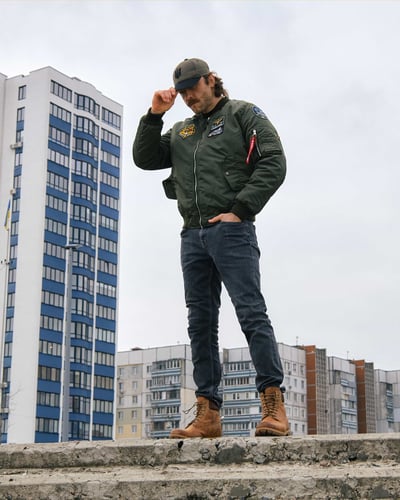 Бомбер MA-1 хакі з нашивками 831 БрТА Olymp - Фото 5