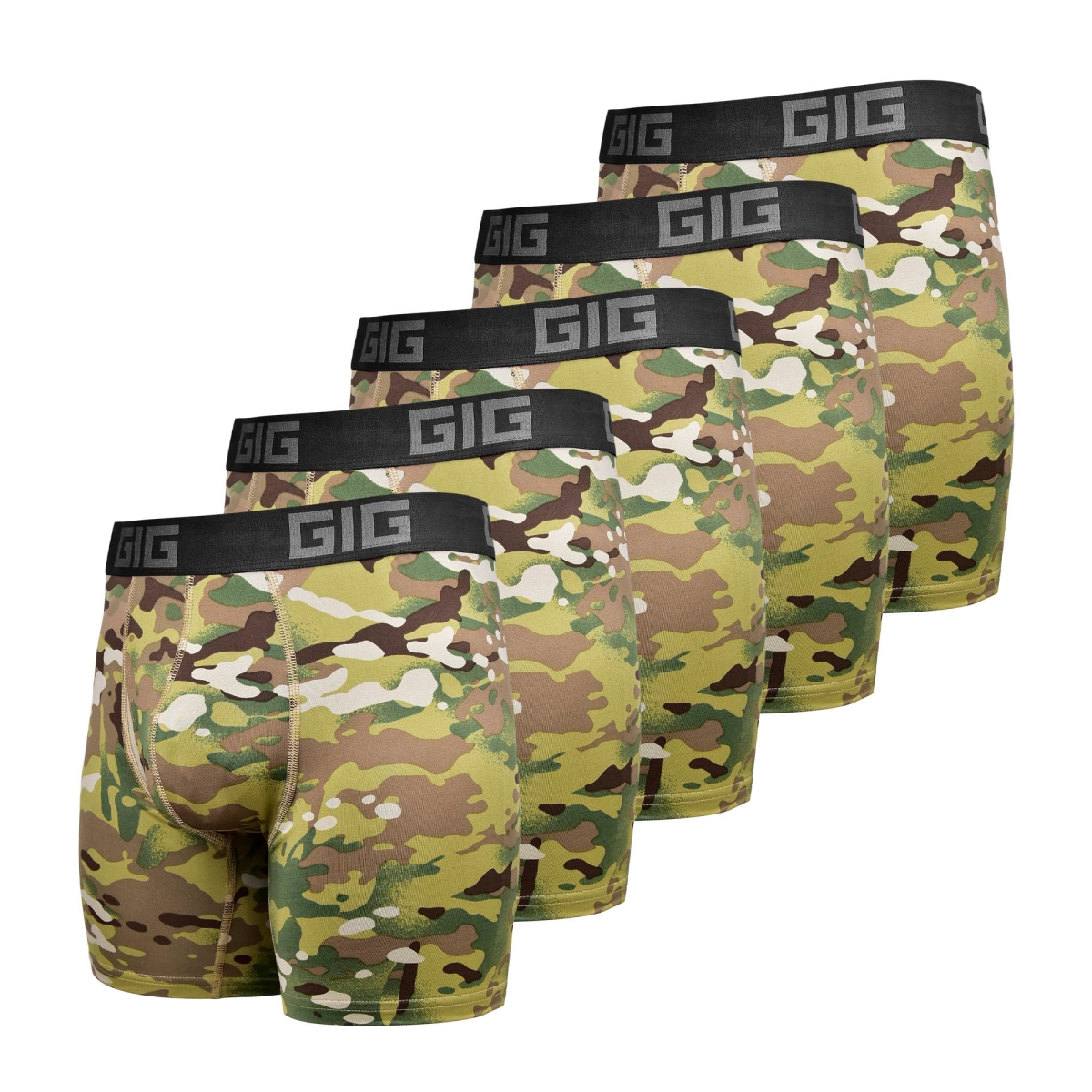 Комплект трусів Dynamic air подовжені. Колір Мультикам, 5 шт GIG MILITARY