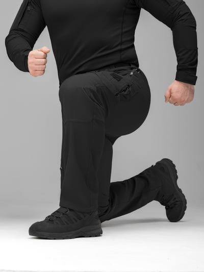 Зимові брюки карго тактичні Softshell BEZET Ешелон чорні - Фото 9