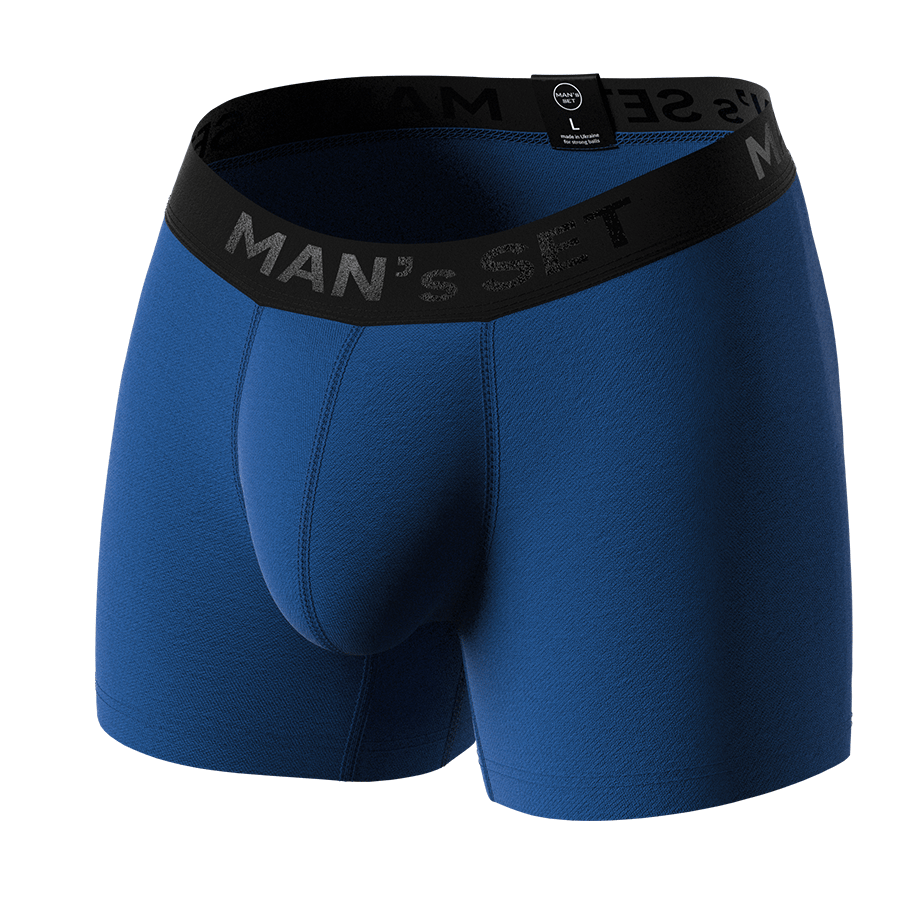 Мужские анатомические боксеры, Intimate Black Series, синий MansSet