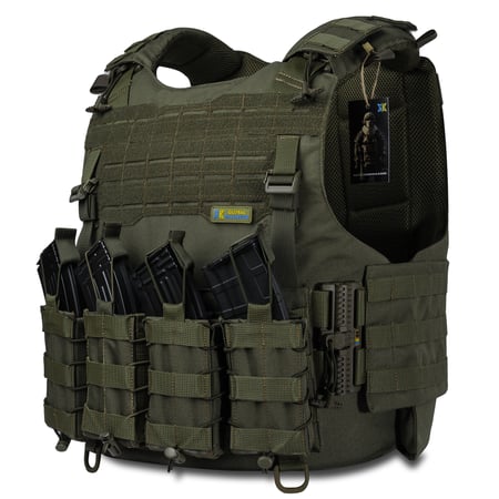 Плитоноска Warmor gen.4, 4 підсумка Олива