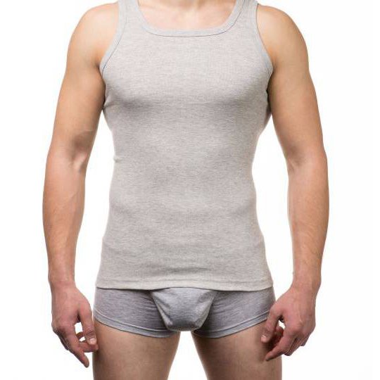 Майка мужская (50% cotton, 50% polyester), T-Shirt, серый MansSet - Фото 1