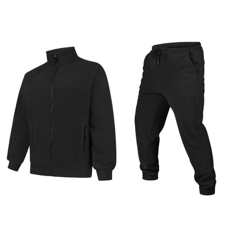 Костюм флісовий Реглан NEW, чорний PlusPlus