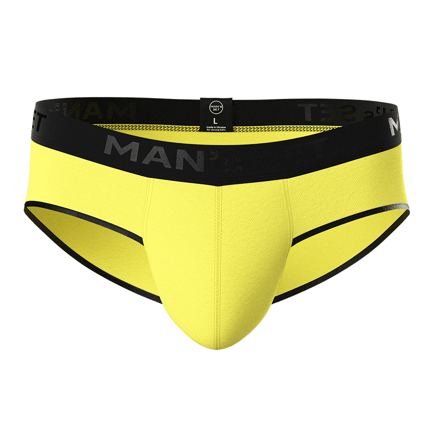 Чоловічі анатомічні сліпи, Anatomic Slips Black Series, жовтий MansSet