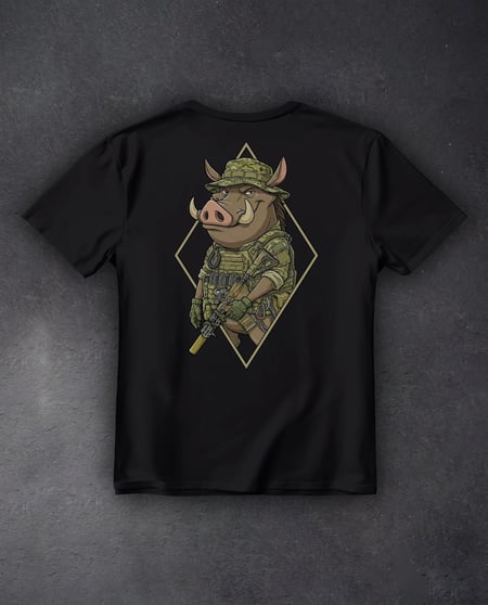 Футболка з принтом "Tactical Pumba" чорна We feel