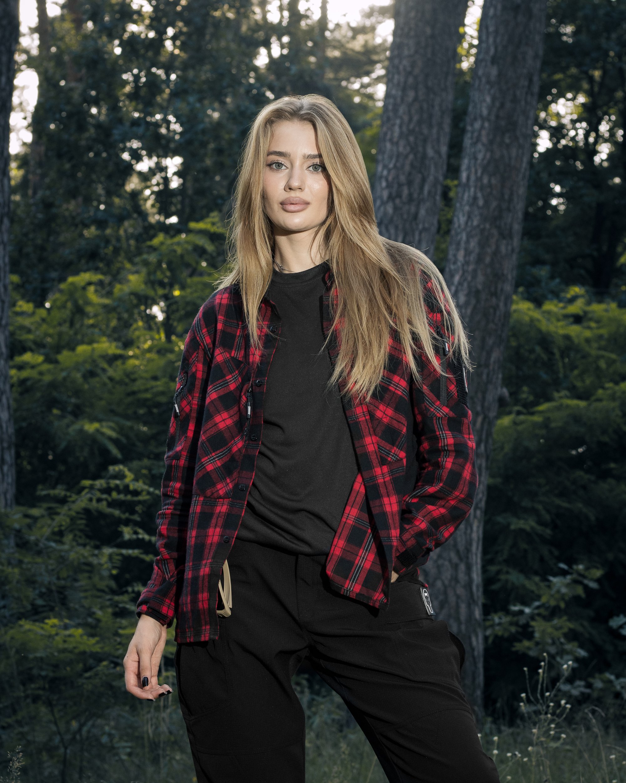 Сорочка фланелева жіноча BEZET Defender чорний/червоний - Фото 36